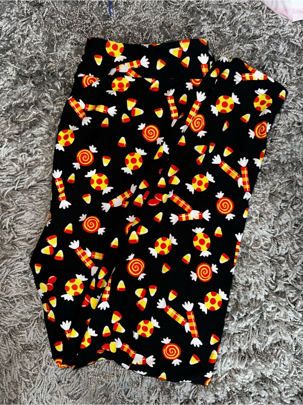 Women’s Black Candy Halloween Print Leggings